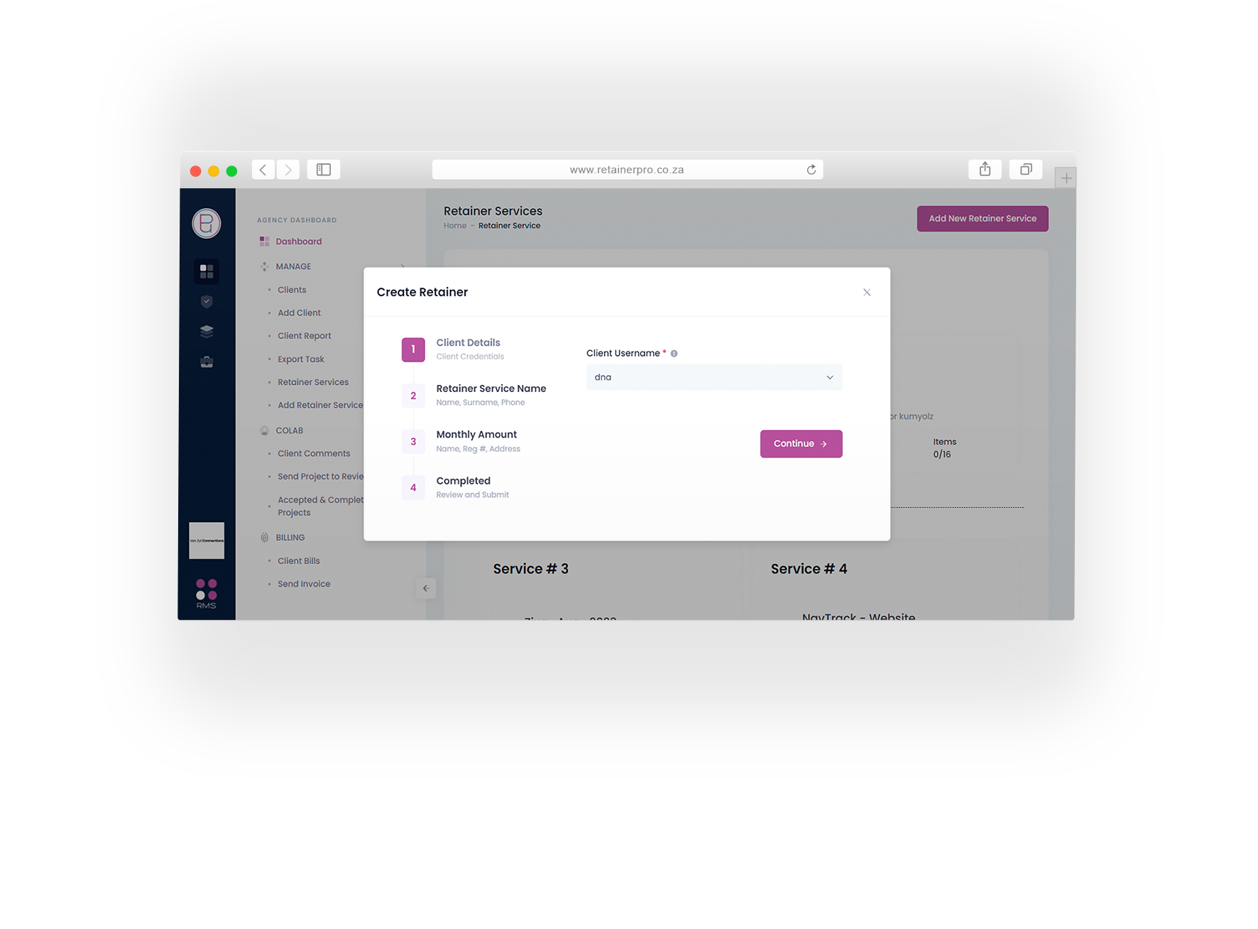 Agency - Create Retainer