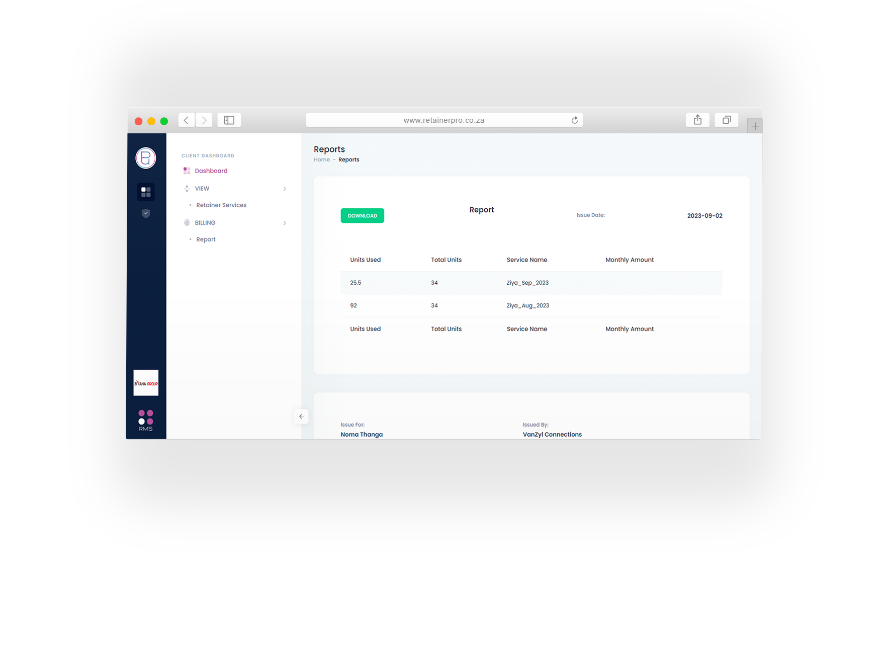 Client - Dash Reports
